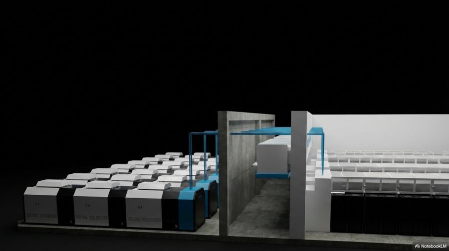 Battery and turbine microgrid system