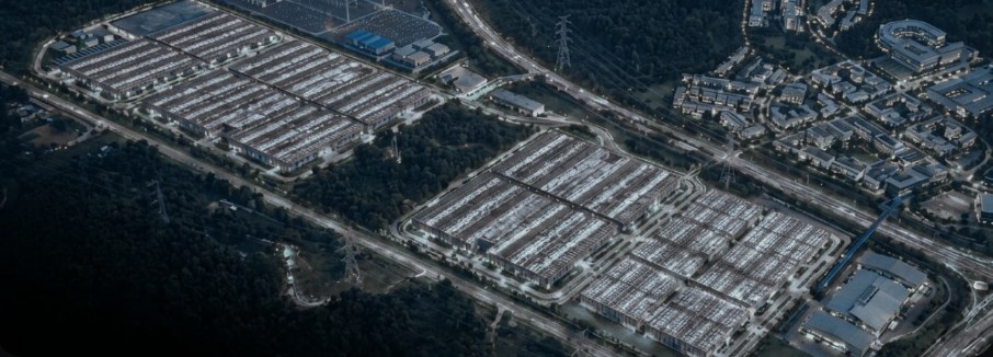 Aerial view of the Data Center City campus